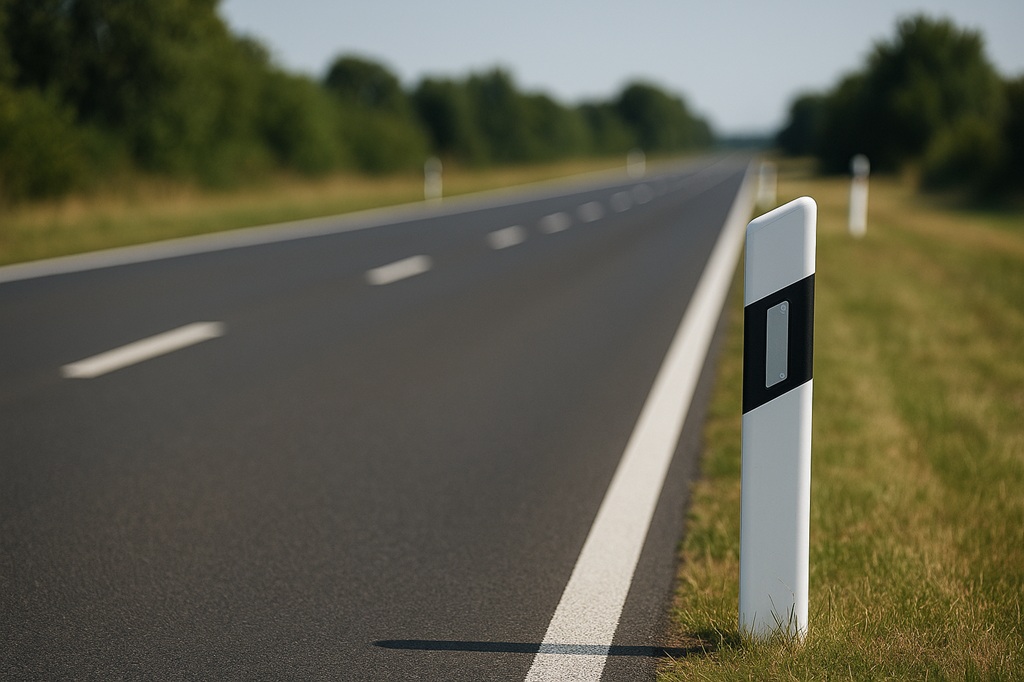 Cesta sa smjerokaznim stubićima Redukcija
